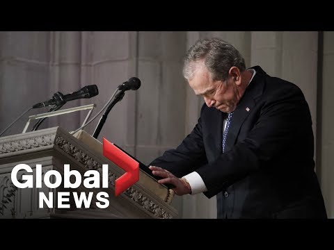 Bush funeral: George W. Bush tearfully calls his father 'the best you could have'