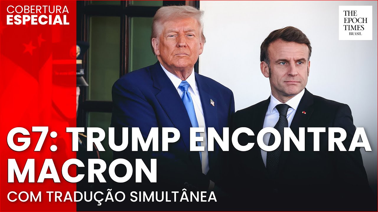 🔴 AGORA: Com fim da guerra no Irã anunciado, Trump encontra Macron no G7 | Tradução simultânea