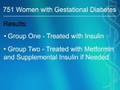 Metformin Trumps Insulin in the Treatment of Gestational Dia