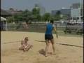Neal, Sandra Play Beach Volleyball