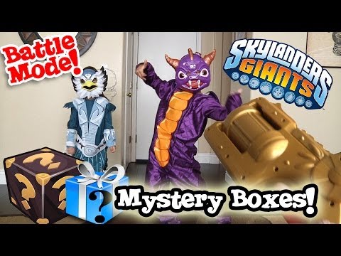 MYSTERY BOXES from Activision! Skylanders Costumes & REAL LIFE BATTLE MODE!