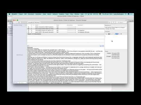 Literature Review with ATLAS.ti 8 Windows and Mac (Jan. 25th, 2018)