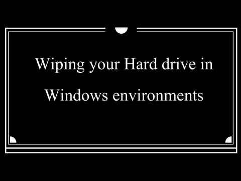 how to properly wipe a hard drive