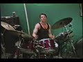 Steve Darvill drumming to group, The Boss Brass - Oct. 1996