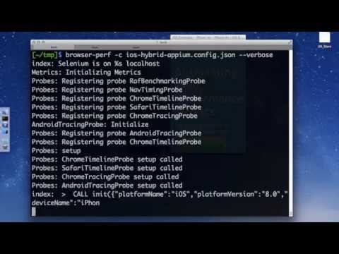 Video of steps to run perf tests in Cordova