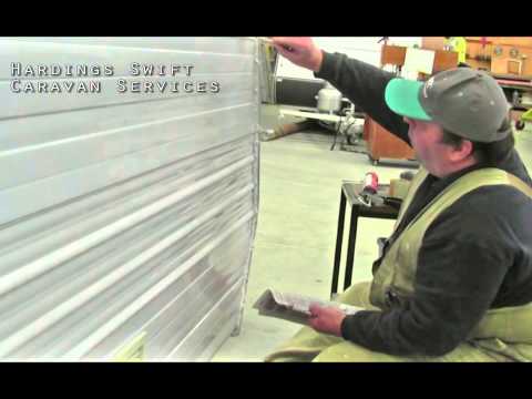 how to repair awning rail on caravan