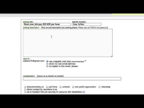 how to post a job on craigslist