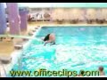 Guy fallin off diveboard