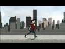 Walk cycle with background
