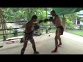 7x UFC veteran Elvis Sinosic pad training with Kru Samart @ Tiger Muay Thai
