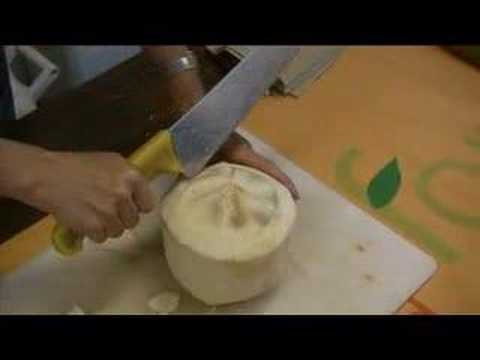 how to open young coconut