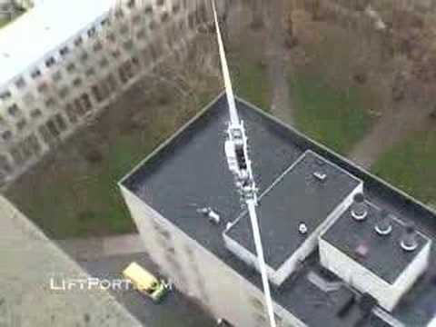 Space elevator climb test at MIT in 2005