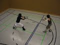 sparring 3 section staff vs spear