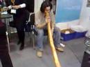 Petr Raghu playing digeridoo