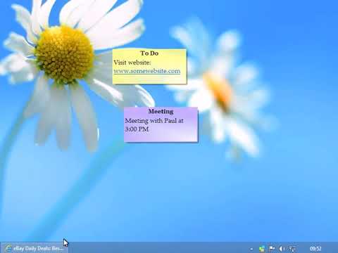 Attaching sticky notes to websites, documents, apps, folders