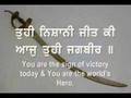You are the sign of victory today & You are the world's Hero