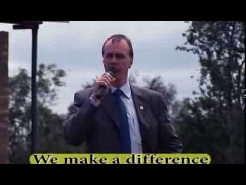 Rino Solberg gives a speech at Equator School Uganda Rino Solberg gives a speech at Equator School Uganda