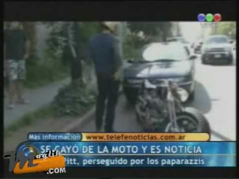 0 Vídeo de la caída de Brad Pitt en moto