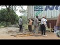 The container is about to drop