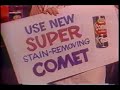 Comet Cleanser Cleaner vintage TV commercial