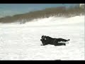 News Reporter Flipped Over By Snow Sledge