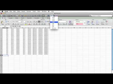 how to zoom in excel mac