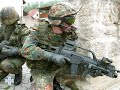 :::read this before posting:::

german military 
sub to me and i will sub back tell me,comment on my chanel,send me a friend invite,join my group!

the bundeswehr is divided into the military part (armed forces /streitkr�fte) and the civil part with the armed forces administration (wehrverwaltung), the federal bureau of procurement (bundesamt f�r wehrtechnik und beschaffung) and the federal bureau for information management and information technology of the bundeswehr (bundesamt f�r informationsmanagement und informationstechnik der bundeswehr - short: it-amtbw). the military part the federal defense force consists of army (heer), navy (marine), air force (luftwaffe), joint support service (streitkr�ftebasis), and central medical services (zentraler sanit�tsdienst) branches.

the bundeswehr has 200,500 professional soldiers, 55,000 18 to 25 year-old conscripts who serve for at least nine months under current rules [4], and 2,500 active reservists at a given time. the number of civilian employees is to be reduced to 75,000 during the coming years. roughly 300,000 reservists are available to the armed forces and participate in defense exercises as well as abroad deployments.

women have served in the medical service since 1975. in 2000, in a lawsuit brought up by tanja kreil, the european court of justice issued a ruling allowing women to serve in more roles than previously allowed. since 2001 they can serve in all functions of service without restriction, but they are not subject to conscription. there are presently around 14,500 women on active duty and a number of female reservists who take part in all duties including peacekeeping missions and other operations. two female medical officers have been promoted to a general rank so far.
founded november 12, 1955 
current form october 2, 1990 
service branches heer (army)
marine (navy)
luftwaffe (air force)
streitkr�ftebasis (joint support service)
zentraler sanit�tsdienst (central medical services) 
headquarters bonn 
leadership 
commander-in-chief minister franz-josef jung 
chancellor angela merkel (in the case of defense) 
minister of defense franz-josef jung 
chief of staff general wolfgang schneiderhan 
military age 17 
conscription 9 months 
available for
military service 18,917,537 (2005 est.), age 17--49 
fit for
military service 15,258,931 (2005 est.), age 17--49 
reaching military
age annually 497,048 (2005 est.) 
active personnel 250,000 
expenditures 
percent of gdp 1.3% (fy06)