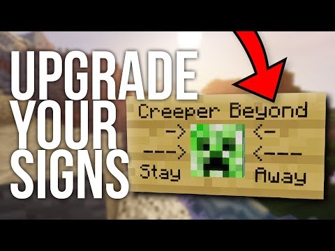 How To Add Blocks And Banners To Signs In Minecraft