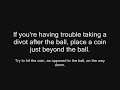 Golf Coin Drill Golf Coin Drill