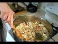 How to Make Shrimp Egg Rolls with Sesame Noodles : Adding Bean Sprouts & Seasonings to Shrimp Egg Rolls