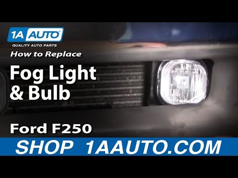 How to Install Replace Fog light and Bulb 01-04 Ford Super Duty F-250 F-350 1AAuto.com