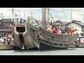 北前船の復元船 『みちのく丸』 安来港寄港 (31-Jul-2011)