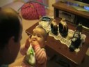 giggles with Daddy at 6 months