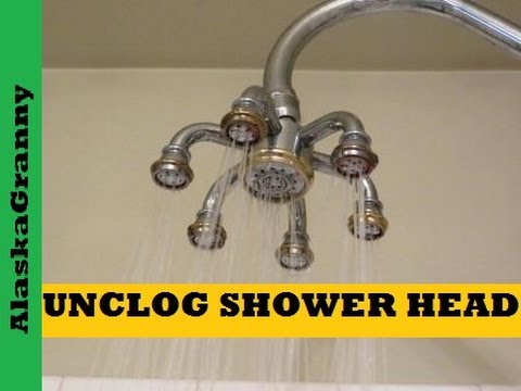how to unclog shower head