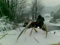 2009-03-25 | Avanjurist 4 Ural Motorcycle Ice Water Crossing ~> Ural Sportsman 750 2WD 2008 - prejazd cez brod ... (0:55)