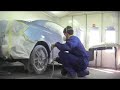 Kyle painting a Scion TC. Kyle painting a Scion TC.