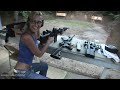 Girl Shooting Guns and Having FUN