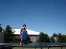 me doing some tricks on my trampoline