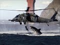 Shark Attack on Airborne NAVY Helicopter