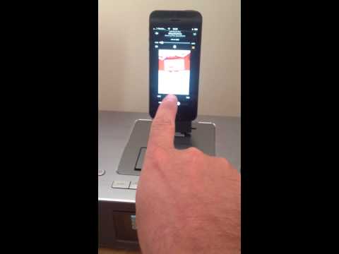 iPhone 5 on Philips dual dock with 30 pin adapter.
