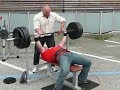 Chris Raidel - bench press - first time 220 kg / 485 pounds Chris Raidel - bench press - first time 220 kg / 485 pounds