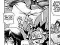 The first volume of the Yu-Gi-Oh manga, read by yours truly.