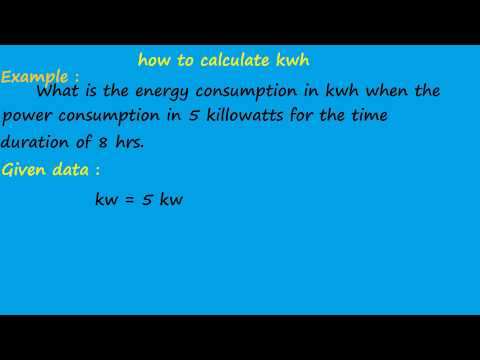 how to calculate kwh