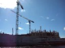 Crane Lifting cement wall Boca Raton Hotel Beach Club
