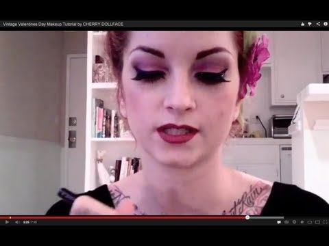 cherry dollface - Just a pretty vintage inspired Valentines Day look for you gals wanting to dress up on the special day. Try one of my vintage hairstyles with this makeup and...
