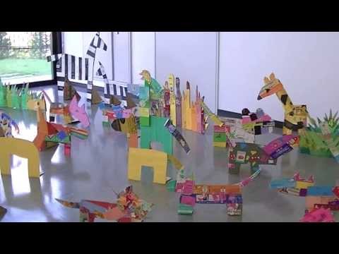 cardboard animals - How to make an animal model of cardboard ワークショップでサファリをhttp://www.itami-library.jp/ メカムシ工房○http://mekamushi.com/