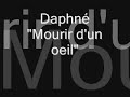 mourir d'un oeil