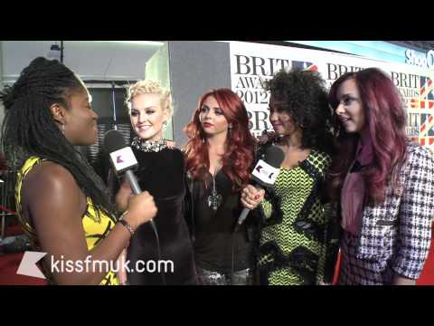 X Factor winners Little Mix at the 2012 BRIT Awards with KISS FM