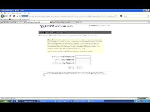 how to password change in yahoo mail