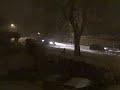 Car Crash In Snow On Pierces Hill, Tilehurst, Reading